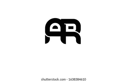 AR abstract vector logo monogram template