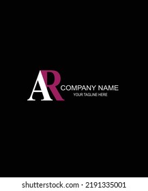 AR abstract vector logo monogram 