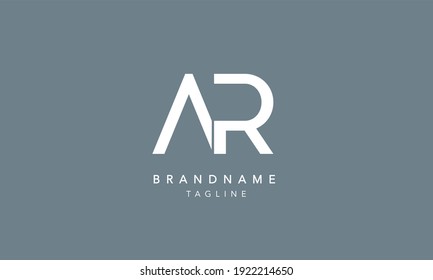 AR Alphabet initial Letter Monogram Icon Logo vector illustration