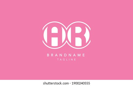 AR Alphabet Letters Initial Circle Icon Logo
