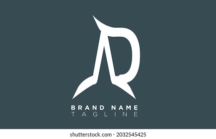 AR Alphabet letters Initials Monogram logo RA, A and R