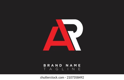AR Alphabet letters Initials Monogram logo RA, A and R