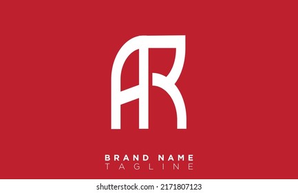 AR Alphabet letters Initials Monogram logo RA, A and R
