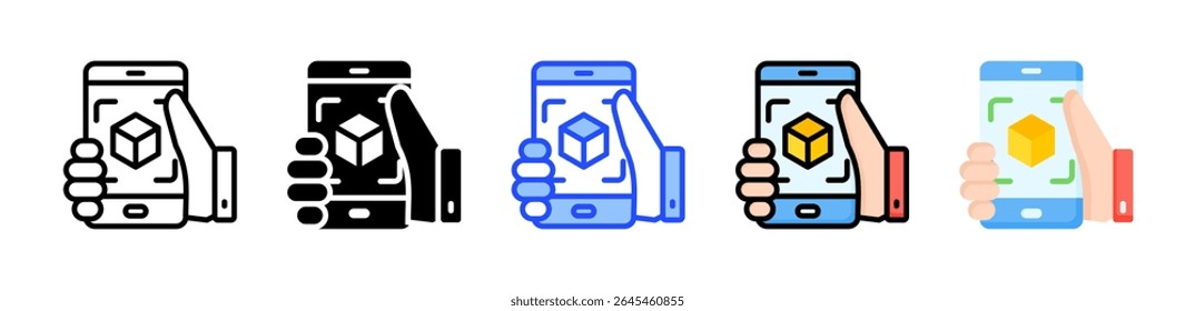 Ar App Icon Collection With Multiple Styles