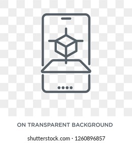ar app icon. Trendy flat vector ar app icon on transparent background from general  collection. High quality filled ar app symbol use for web and mobile