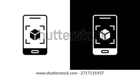 Ar apps icon, glyph style icon for web site or mobile app