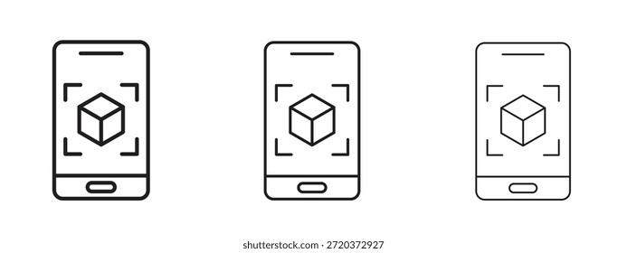 Ar-Apps-Symbol. Handgezeichnete Minimalismus Stil Vektorgrafik