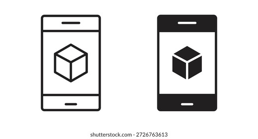 Ar apps icon set. minimal logotype web element pack.