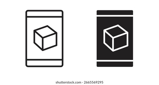 Ar-Apps-Symbol. Vektorgrafik. Isolierte Vektorgrafik. EPS-Abbildung.