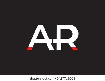 AR Circular Letter Logo with Circle Brush Design