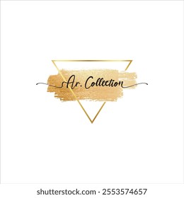 Ar Collection logo with a gold triangle on a white background