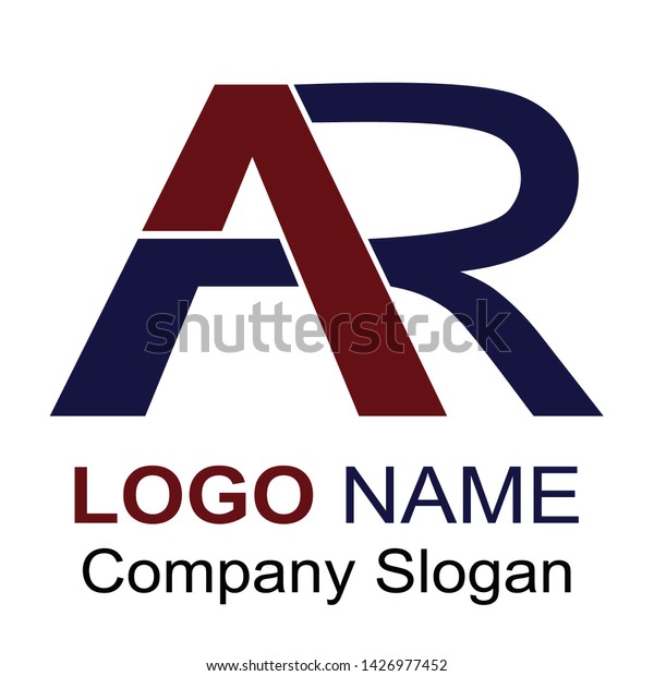 Ar Company Logo Design Simple Logo Stock Vector (Royalty Free) 1426977452