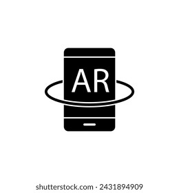 ar concept line icon. Simple element illustration. ar concept outline symbol design.