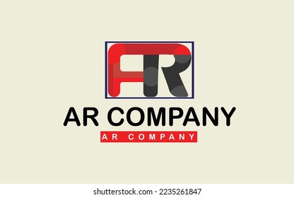 Diseño creativo del logotipo de AR.