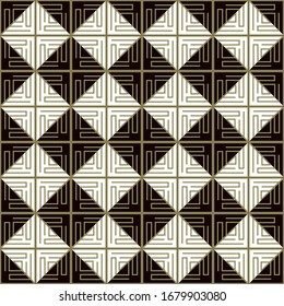 Ar deco pattern of squares and triangles