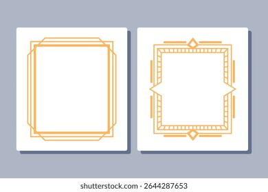 Ar deco vintage art frames vector templates