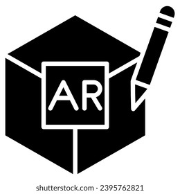 AR Design Icon Linie Vektorgrafik