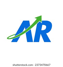 AR economic company name vector icon.