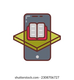 AR in Education Symbol in Vektorgrafik. Illustration