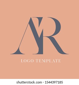 AR elegant company logo, A R vector monogram, A R initials