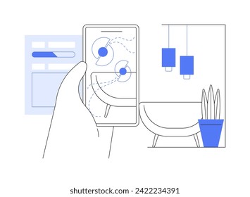 AR en ilustraciones de vectores de dibujos animados aislados. Uso de la realidad virtual y aumentada en juegos, tecnología moderna, industria del entretenimiento, caricatura vectorial de desarrollo de aplicaciones VR.