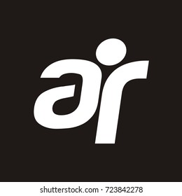 ar figure letter logo design template vector