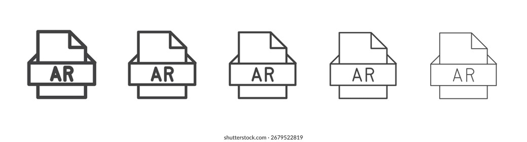 AR File Document Icon Line graphics illustration symbol