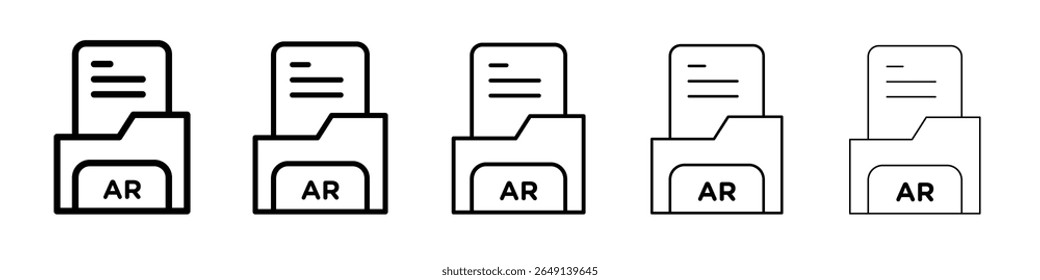 AR File Document Icon simple illustration logo art