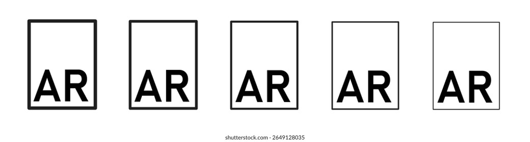 AR File Document Icon vector illustration isolated