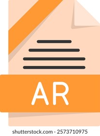 AR Flat Style Icon Design