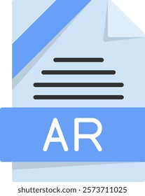 AR Flat Style Icon Design