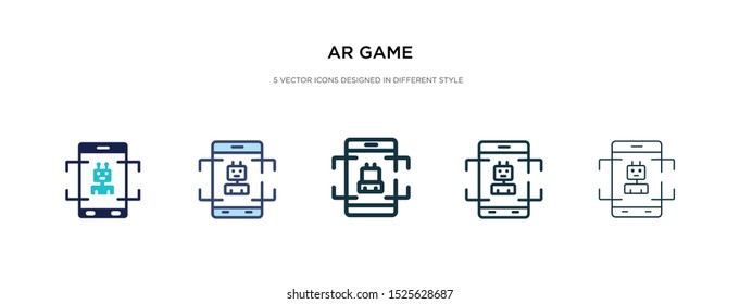 ar game icon in different style vector illustration. two colored and black ar game vector icons designed in filled, outline, line and stroke style can be used for web, mobile, ui