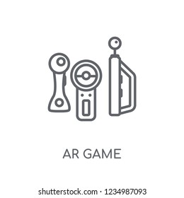 ar game linear icon. Modern outline ar game logo concept on white background from General collection. Suitable for use on web apps, mobile apps and print media.