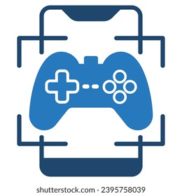 AR Gaming Icon Linie Vektorgrafik