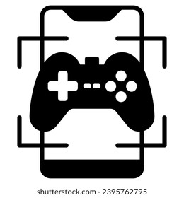 AR Gaming icon line vector illustration