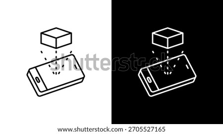 Ar Gaming White Icon Set Design