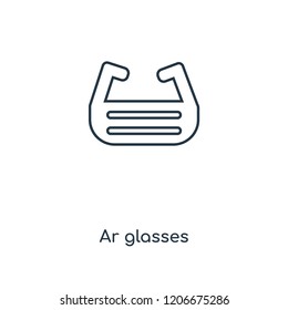 Ar glasses concept line icon. Linear Ar glasses concept outline symbol design. This simple element illustration can be used for web and mobile UI/UX.