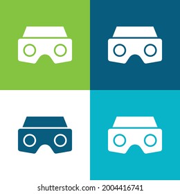 Ar Glasses Flat four color minimal icon set