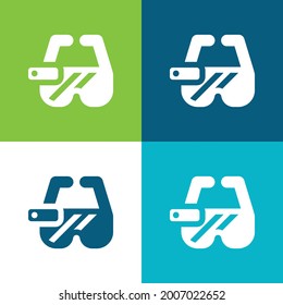 Ar Gläser Flache vier minimale Farbensymbole