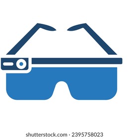 Ilustración vectorial de la línea de iconos AR Glasses
