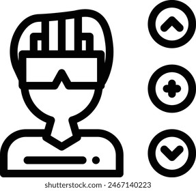 ar glasses icon. Thin Linear Style Design Isolated On White Background