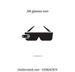 Icono de gafas AR ilustración vectorial gráfico en el fondo