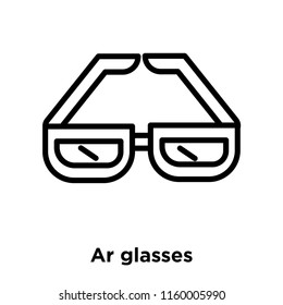 Ar glasses icon vector isolated on white background, Ar glasses transparent sign , line or linear sign, element design in outline style