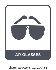 ar glasses icon vector on white background, ar glasses trendy filled icons from Future technology collection, ar glasses simple element illustration