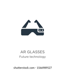 Ar glasses icon vector. Trendy flat ar glasses icon from future technology collection isolated on white background. Vector illustration can be used for web and mobile graphic design, logo, eps10