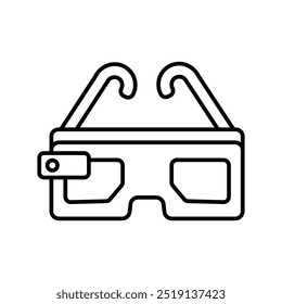 ar glasses icon with white background vector stock illustration