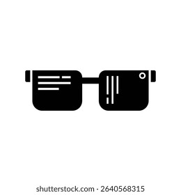 AR glasses icon. White background.