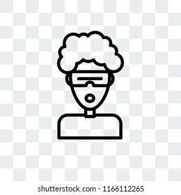 Ar glasses vector icon isolated on transparent background, Ar glasses logo concept