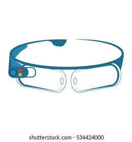 ar glasses virtual reality device technology vector illustration eps 10