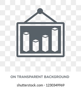 ar graph icon. Trendy flat vector ar graph icon on transparent background from general  collection. 